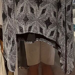 Sequin no sleeve shirt